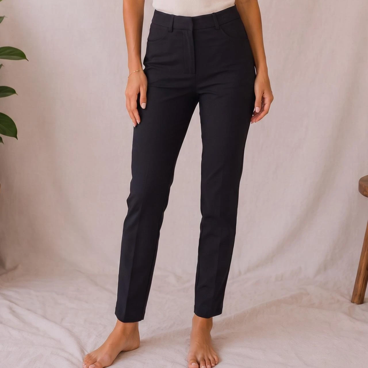 Pantalon cigarette noir Promod T38 – Neuf